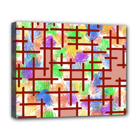 Pattern-repetition-bars-colors Deluxe Canvas 20  X 16  (stretched)