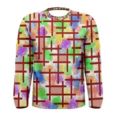 Pattern-repetition-bars-colors Men s Long Sleeve T-shirt