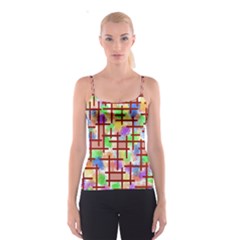 Pattern-repetition-bars-colors Spaghetti Strap Top