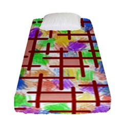 Pattern-repetition-bars-colors Fitted Sheet (single Size)