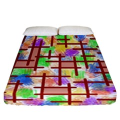 Pattern-repetition-bars-colors Fitted Sheet (california King Size)