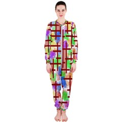 Pattern-repetition-bars-colors Onepiece Jumpsuit (ladies)