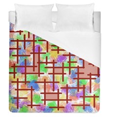 Pattern-repetition-bars-colors Duvet Cover (queen Size)