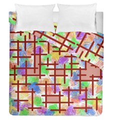 Pattern-repetition-bars-colors Duvet Cover Double Side (queen Size)