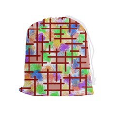 Pattern-repetition-bars-colors Drawstring Pouch (xl)