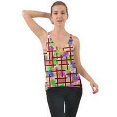 Pattern-repetition-bars-colors Chiffon Cami