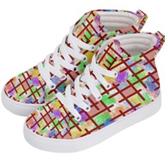 Pattern-repetition-bars-colors Kids  Hi-top Skate Sneakers