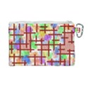 Pattern-repetition-bars-colors Canvas Cosmetic Bag (Large) View2