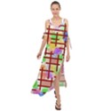 Pattern-repetition-bars-colors Maxi Chiffon Cover Up Dress View1