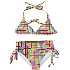 Pattern-repetition-bars-colors Kids  Classic Bikini Set