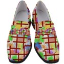 Pattern-repetition-bars-colors Women s Chunky Heel Loafers View1