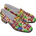 Pattern-repetition-bars-colors Women s Chunky Heel Loafers View3