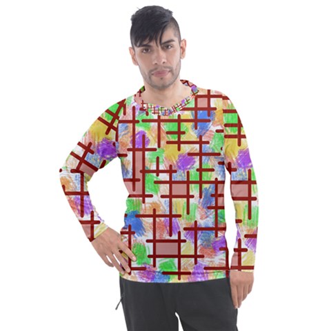 Pattern-repetition-bars-colors Men s Pique Long Sleeve T-shirt by Maspions