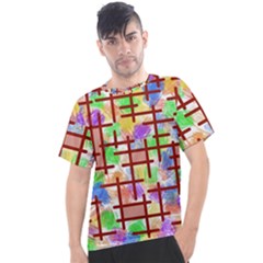 Pattern-repetition-bars-colors Men s Sport Top by Maspions