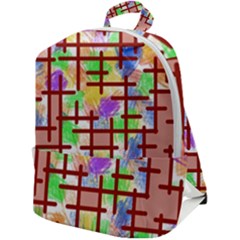 Pattern-repetition-bars-colors Zip Up Backpack