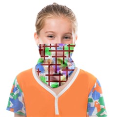 Pattern-repetition-bars-colors Face Covering Bandana (kids)