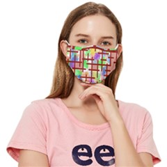 Pattern-repetition-bars-colors Fitted Cloth Face Mask (adult)