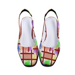 Pattern-repetition-bars-colors Women s Classic Slingback Heels