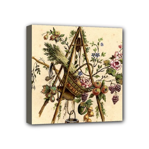 Vintage-antique-plate-china Mini Canvas 4  X 4  (stretched)