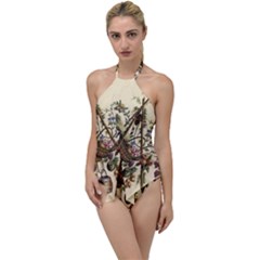 Vintage-antique-plate-china Go With The Flow One Piece Swimsuit