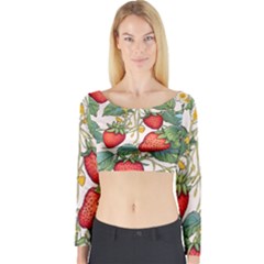 Strawberry-fruits Long Sleeve Crop Top