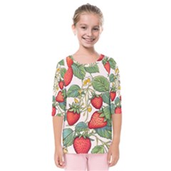 Strawberry-fruits Kids  Quarter Sleeve Raglan T-shirt