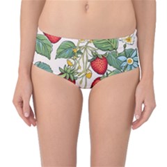 Strawberry-fruits Mid-waist Bikini Bottoms