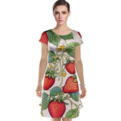 Strawberry-fruits Cap Sleeve Nightdress by Maspions