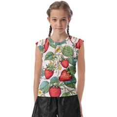 Strawberry-fruits Kids  Raglan Cap Sleeve T-shirt