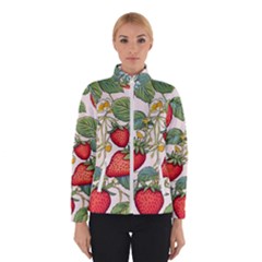 Strawberry-fruits Women s Bomber Jacket