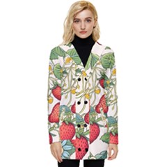 Strawberry-fruits Button Up Hooded Coat 