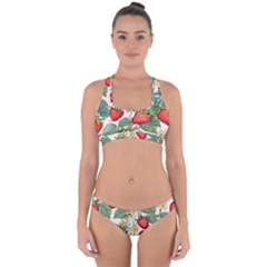 Strawberry-fruits Cross Back Hipster Bikini Set