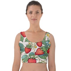 Strawberry-fruits Velvet Crop Top