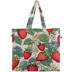 Strawberry-fruits Canvas Travel Bag by Maspions