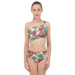 Strawberry-fruits Spliced Up Two Piece Swimsuit