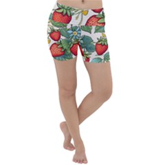 Strawberry-fruits Lightweight Velour Yoga Shorts