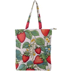 Strawberry-fruits Double Zip Up Tote Bag