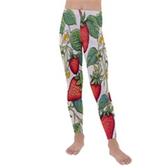 Strawberry-fruits Kids  Lightweight Velour Leggings