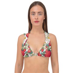 Strawberry-fruits Double Strap Halter Bikini Top