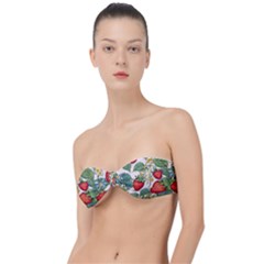 Strawberry-fruits Classic Bandeau Bikini Top 