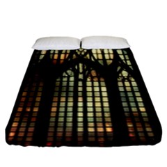 Stained Glass Window Gothic Fitted Sheet (king Size)