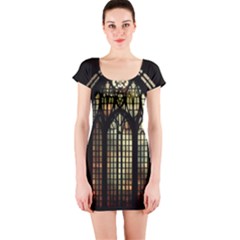 Stained Glass Window Gothic Short Sleeve Bodycon Dress