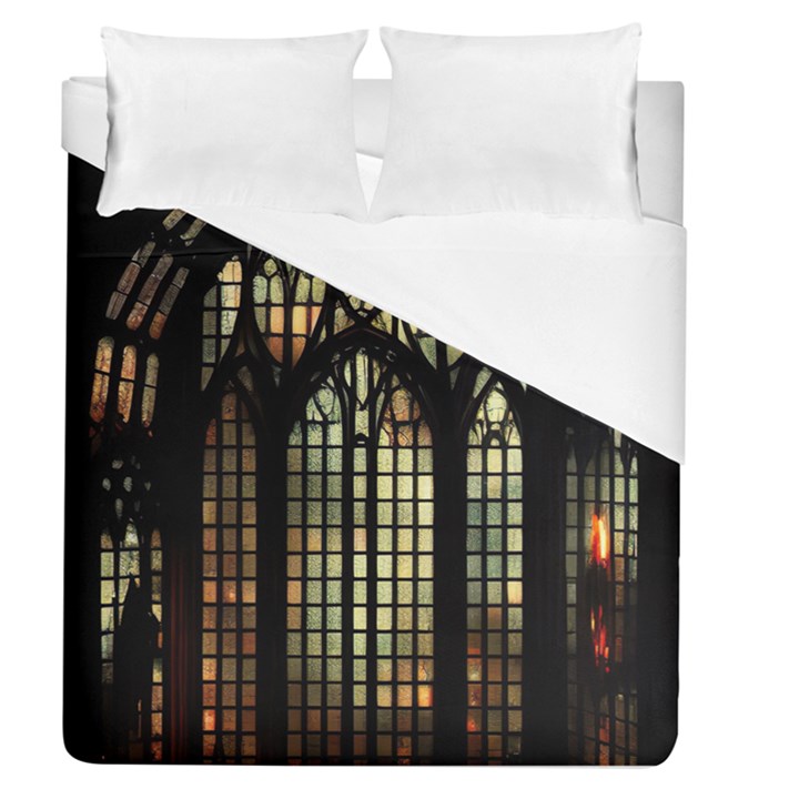 Stained Glass Window Gothic Duvet Cover (Queen Size)