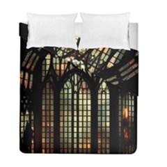 Stained Glass Window Gothic Duvet Cover Double Side (full/ Double Size) by Maspions