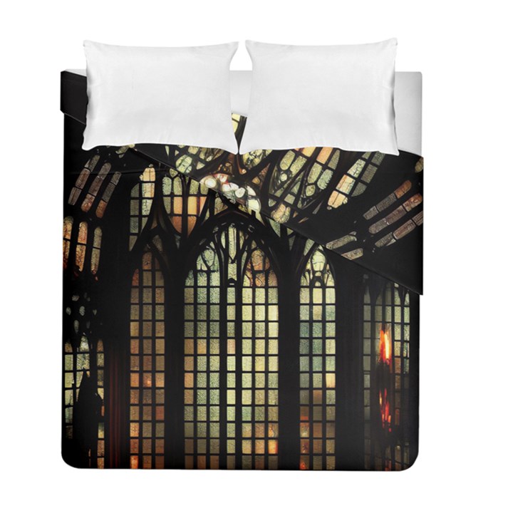 Stained Glass Window Gothic Duvet Cover Double Side (Full/ Double Size)