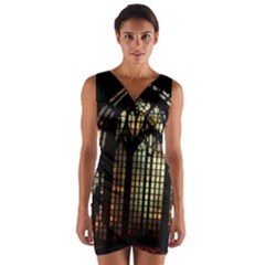 Stained Glass Window Gothic Wrap Front Bodycon Dress