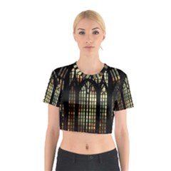 Stained Glass Window Gothic Cotton Crop Top