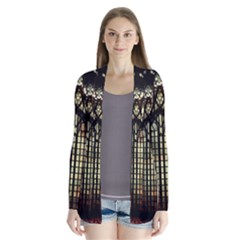 Stained Glass Window Gothic Drape Collar Cardigan