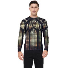 Stained Glass Window Gothic Men s Long Sleeve Rash Guard