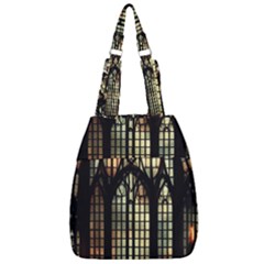 Stained Glass Window Gothic Center Zip Backpack